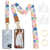 Conjunto de cordão de telefone ajustável floral Yonlevres Body Strap