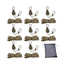 Conjunto De Cordas Ajustáveis Para Barraca De Camping 8 Peças 4m Com Fivela De Fixação, Polia,