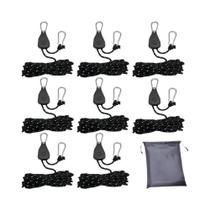 Conjunto De Cordas Ajustáveis Para Barraca De Camping 8 Peças 4m Com Fivela De Fixação, Polia,
