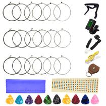 Conjunto de cordas de guitarra elétrica JySun com afinador, ferramenta de restrição Conjunto de cordas de guitarra elétrica JySun com afinador, ferramenta de restrição
