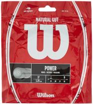 Conjunto de cordas de tênis Wilson Natural Gut 17, branca Conjunto de cordas de tênis Wilson Natural Gut 17, branca