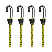 Conjunto De Cordas Elásticas De 60cm Com Ganchos De Metal Para Camping Ao Ar Livre E Cintas De