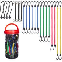 Conjunto de cordas elásticas, sortimento premium eficaz de 24 peças