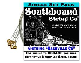 Conjunto de cordas para guitarra Lap Steel Southbound Nashville C6 de 6 cordas
