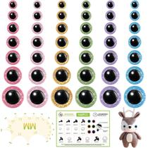 Conjunto de cores brilhantes Safety Eyes MUCUNNIA 168 unidades de 12-30 mm