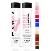 Conjunto de cores de cabelo Celeb Luxury Viral Duo Colorwash Light Pink Conjunto de cores de cabelo Celeb Luxury Viral Duo Colorwash Light Pink