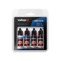 Conjunto de cores do jogo Paint Vallejo 4x18ml em tons de azul