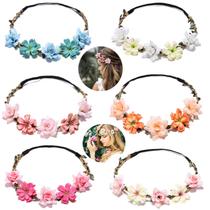 Conjunto de coroas de flores Flyouthe para mulheres e meninas (6 unidades) Conjunto de coroas de flores Flyouthe para mulheres e meninas (6 unidades)