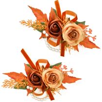 Conjunto de corpete de pulso Serwalin 20 cm, laranja artificial, 2 peças