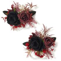 Conjunto de corpetes de pulso Serwalin 21 x 13 cm preto bordô 2 peças