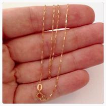 Conjunto De Corrente De 60cm E Pulseira De Ouro 18k Fina Conjunto De Corrente De 60cm E Pulseira De Ouro 18k Fina