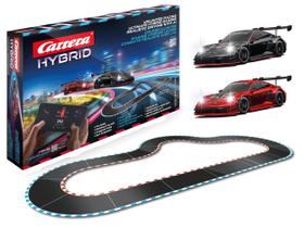Conjunto de Corrida Carrera Hybrid Highway Challenge com Porsche 911 GT3 R em Escala 1:50 Conjunto de Corrida Carrera Hybrid Highway Challenge com Porsche 911 GT3 R em Escala 1:50
