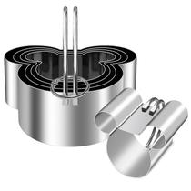 Conjunto de cortador de biscoitos ALLTOP com alça de aço inoxidável, 5 tamanhos de 5 a 9 cm