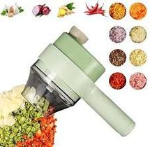 Conjunto de Cortador de Legumes Elétrico Portátil 4 em 1