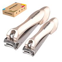 Conjunto de cortador de unhas Jovareneo em aço inoxidável com lixa de unhas Conjunto de cortador de unhas Jovareneo em aço inoxidável com lixa de unhas