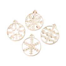 Conjunto De Cortadores De Biscoito De Natal 4 Peças Formas De Estrela E Floco De Neve Para