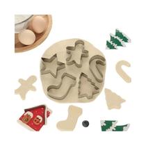 Conjunto De Cortadores De Biscoito De Natal 5 Peças Moldes De Aço Inoxidável Para Confeitaria DIY Conjunto De Cortadores De Biscoito De Natal 5 Peças Moldes De Aço Inoxidável Para Confeitaria DIY