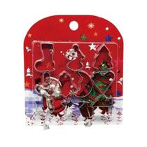 Conjunto De Cortadores De Biscoito De Natal Em Aço Inoxidável: Árvore, Estrela, Floco De Neve, Sino,