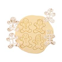 Conjunto De Cortadores De Biscoito De Natal Em Forma De Homem De Gengibre 1 Peça 4 Peças Para