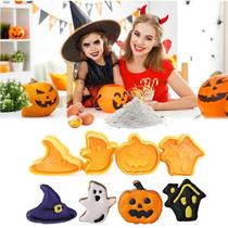 Conjunto De Cortadores De Biscoitos Fantasma De Abóbora De Halloween, 4 Peças, Molde De Plástico