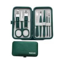 Conjunto de Cortadores de Unhas de Aço Inoxidável (8-18 peças) - Kit de Manicure com Saco Dobrável
