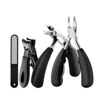 Conjunto De Cortadores De Unhas De Aço Inoxidável De Alta Resistência Com Cabo Ergonômico E Lixa De Conjunto De Cortadores De Unhas De Aço Inoxidável De Alta Resistência Com Cabo Ergonômico E Lixa De