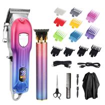 Conjunto de cortadores e aparadores de cabelo sem fio para homens Conjunto de cortadores e aparadores de cabelo sem fio para homens