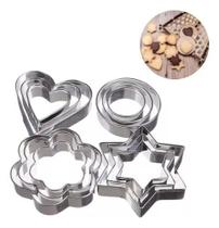 Conjunto De Cortadores Forma de Biscoito Molde Inox 12 Peças Conjunto De Cortadores Forma de Biscoito Molde Inox 12 Peças