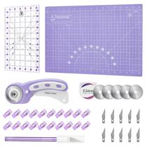 Conjunto de cortadores rotativos Headley Tools de 45 mm com tapete de corte e régua Conjunto de cortadores rotativos Headley Tools de 45 mm com tapete de corte e régua