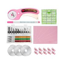 Conjunto De Corte Rotativo De 45mm Com Régua A4, Clips E Caneta Para Artesanato Em Papel E Couro Conjunto De Corte Rotativo De 45mm Com Régua A4, Clips E Caneta Para Artesanato Em Papel E Couro