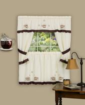 Conjunto de Cortinas ACHIM Cuppa Joe 147x61 cm 5 Peças Poliéster
