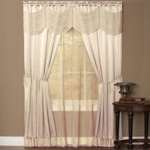 Conjunto de Cortinas ACHIM Halley 6 Peças 142x213 cm Marfim