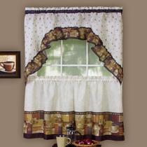 Conjunto de Cortinas ACHIM Tier Swag Café 145x61 cm Poliéster