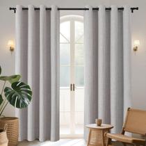Conjunto de cortinas Blackout Joydeco Burg 160x160cm, 2 painéis, acinzentado