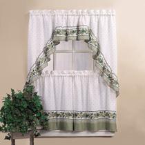 Conjunto de cortinas CHF & You Cottage Ivy Country Tier 56x36