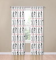 Conjunto de cortinas/cortinas Disney Mickey Mouse branca de 4 peças de 84" (2 painéis, 2 gravatas)