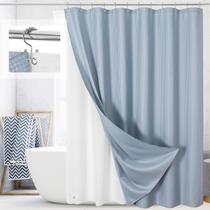 Conjunto de cortinas de chuveiro Caidlela 3 em 1 Fog Blue Waterproof