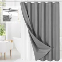 Conjunto de cortinas de chuveiro Caidlela 3 em 1 Grey Waffle 180x180cm