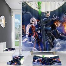 Conjunto de cortinas de chuveiro Nightmares Before Christmas Jacks Conjunto de cortinas de chuveiro Nightmares Before Christmas Jacks