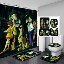 Conjunto de cortinas de chuveiro Scoobys Doos Dogs Anime Waterproof