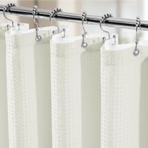 Conjunto de cortinas de chuveiro Vipfree Waffle 3 em 1 258GSM 183x213cm Cream