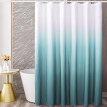 Conjunto de cortinas de chuveiro YI & ZE Teal Blue Ombre Polyester W180xL180cm Conjunto de cortinas de chuveiro YI & ZE Teal Blue Ombre Polyester W180xL180cm