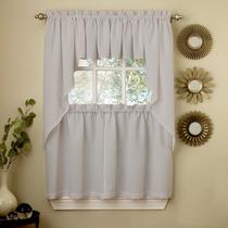 Conjunto de Cortinas de Cozinha Sweet Home Collection - Modelo Ribcord Grey