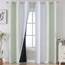 Conjunto de cortinas Estelar Textiler Sage Grey Ombre 107x213 cm