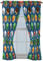 Conjunto de cortinas Jay Franco Minecraft azul isométrico 160x160cm Conjunto de cortinas Jay Franco Minecraft azul isométrico 160x160cm