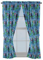 Conjunto de cortinas Jay Franco Minecraft Monster Hunters azul 160cm