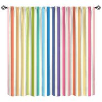 Conjunto de cortinas Kanepe Stripe Gradient Rainbow 100% poliéster Conjunto de cortinas Kanepe Stripe Gradient Rainbow 100% poliéster