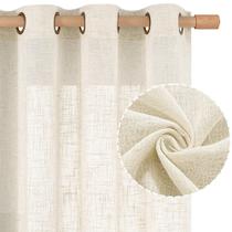 Conjunto de cortinas LAMIT Cream Linen com 230 cm de comprimento e 2 painéis para quarto
