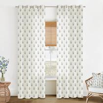 Conjunto de cortinas Lino Rosa Sheer, 244 cm de comprimento, 2 painéis, Dusty Baby Blue Conjunto de cortinas Lino Rosa Sheer, 244 cm de comprimento, 2 painéis, Dusty Baby Blue