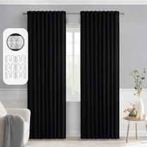 Conjunto de cortinas MIULEE Blackout 213 cm x 213 cm, 2 painéis, preto Conjunto de cortinas MIULEE Blackout 213 cm x 213 cm, 2 painéis, preto